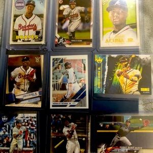 RONALD ACUNA LOT OF 9 ROOKIE CARDS